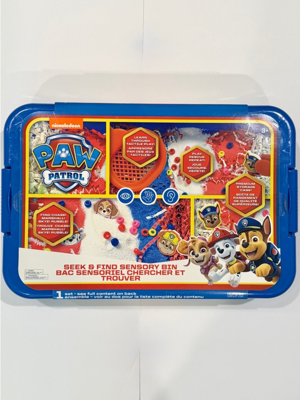 PAW Patrol Sensory Seek and Find Activity Kit Sensory Bin w/ Storage Case